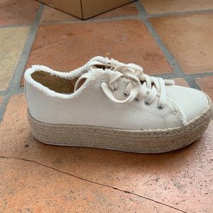 Schutz platform sneakers in ivory color